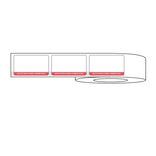 Nevs Dymo Label w/Warning Message 3-1/10" x 1-4/5" White w/Red Reverse LA-DYM-1031 - main